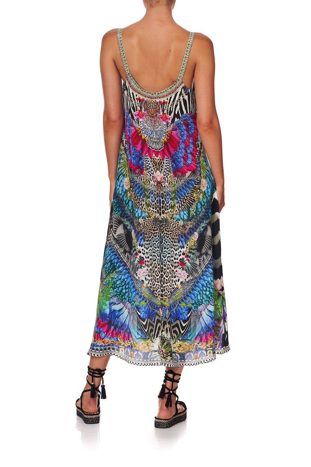 V NECK MIDI SLIP DRESS CAFE NAIROBI