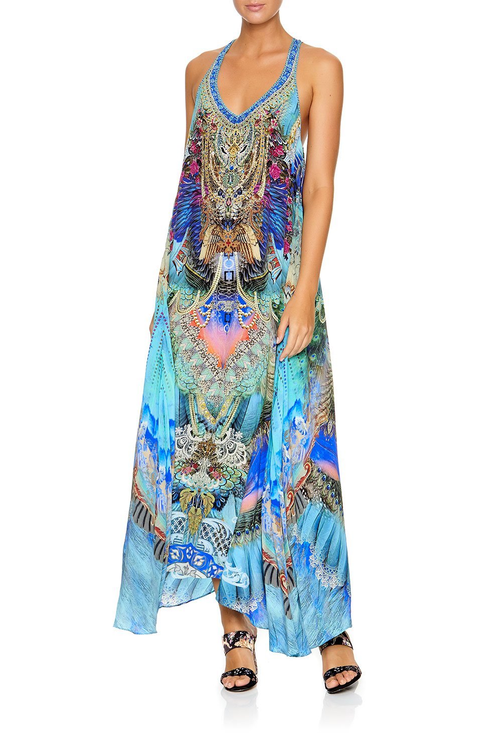 CAMILLA V NECK RACER BACK DRESS FREEDOM FLIGHT