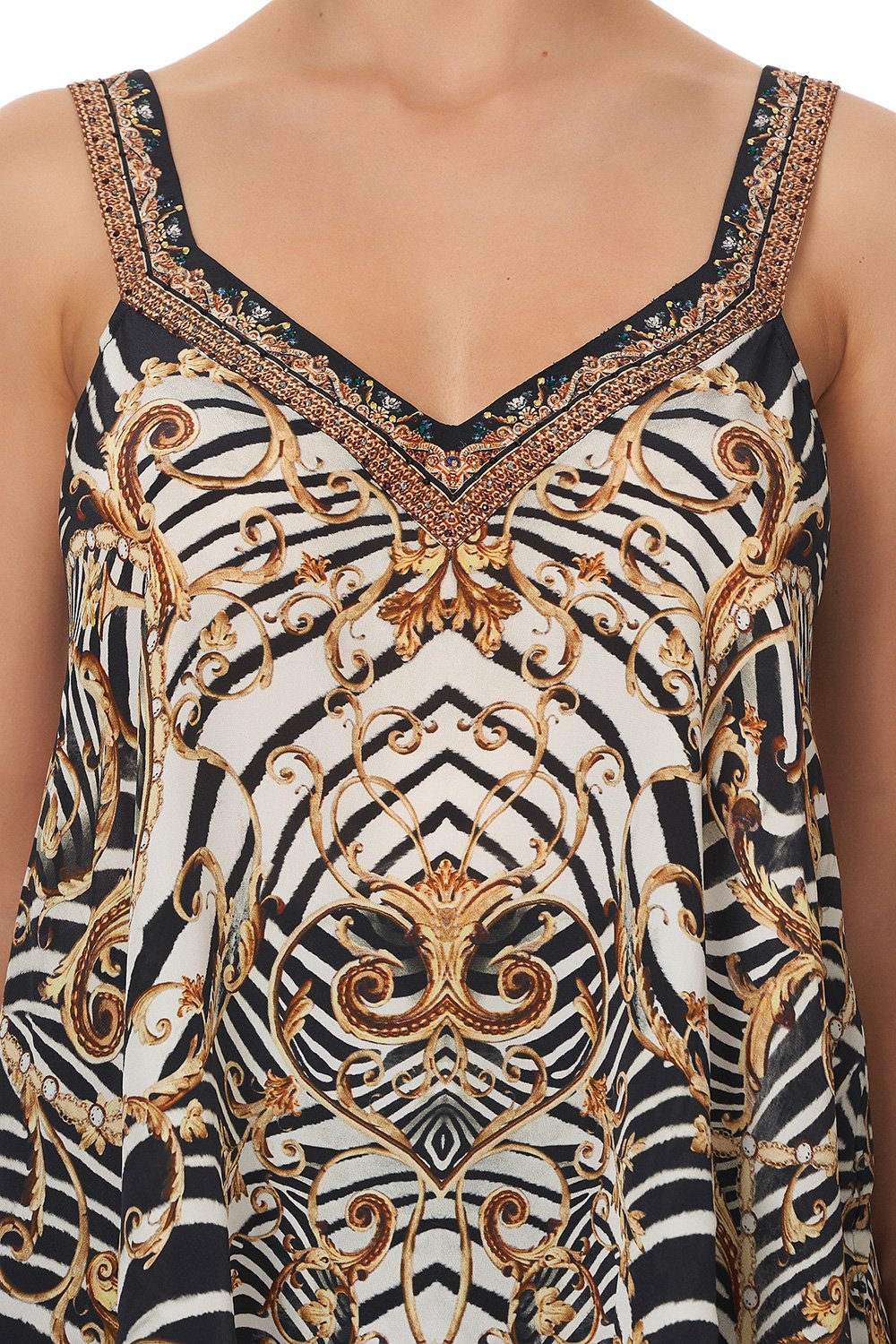 V-NECK STRAP TOP NIGHT WAITING FOR DAY