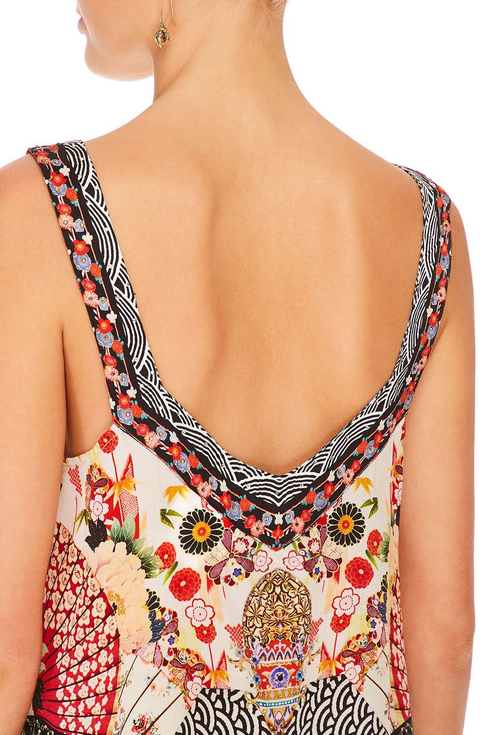 CAMILLA VINTAGE VIXEN V-NECK STRAP TOP