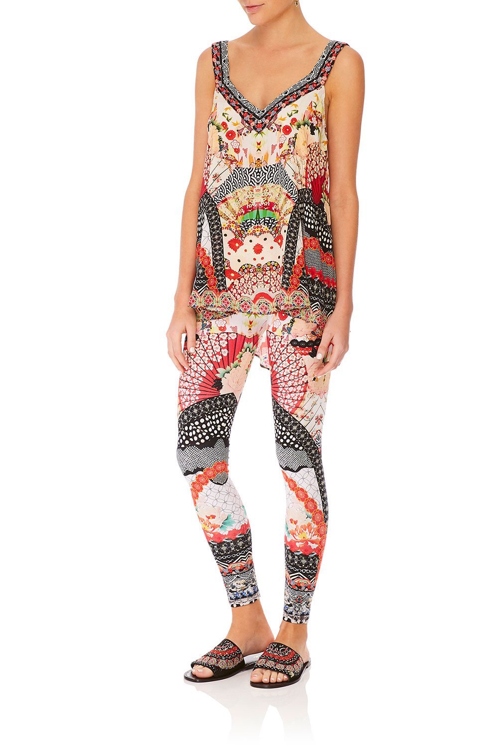 CAMILLA VINTAGE VIXEN V-NECK STRAP TOP