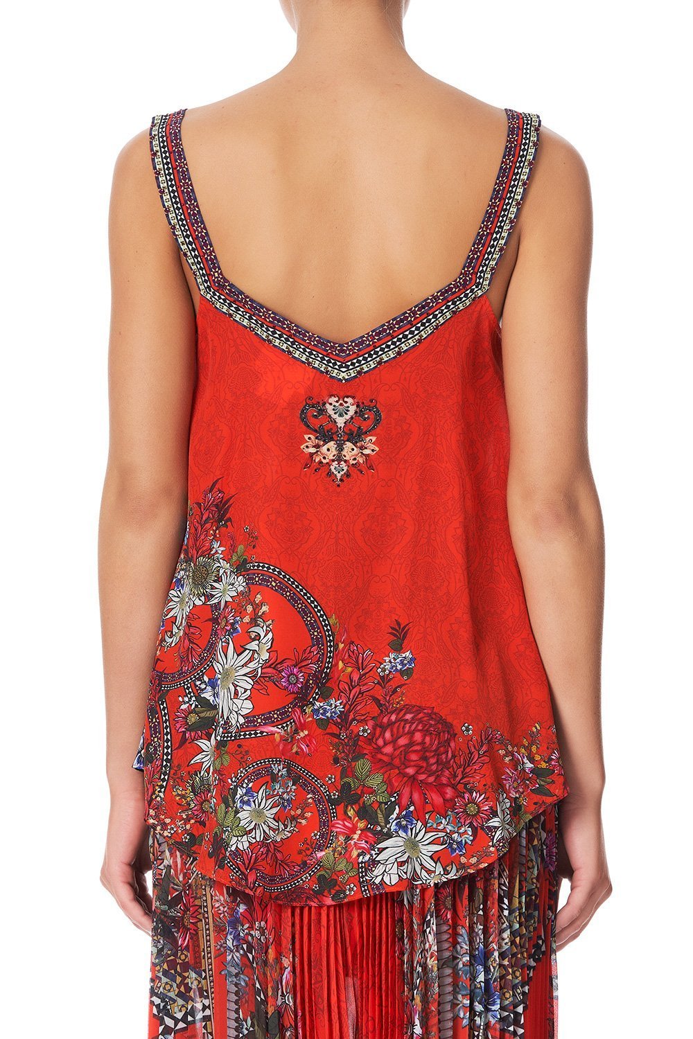 V-NECK STRAP TOP WONDERING WARATAH