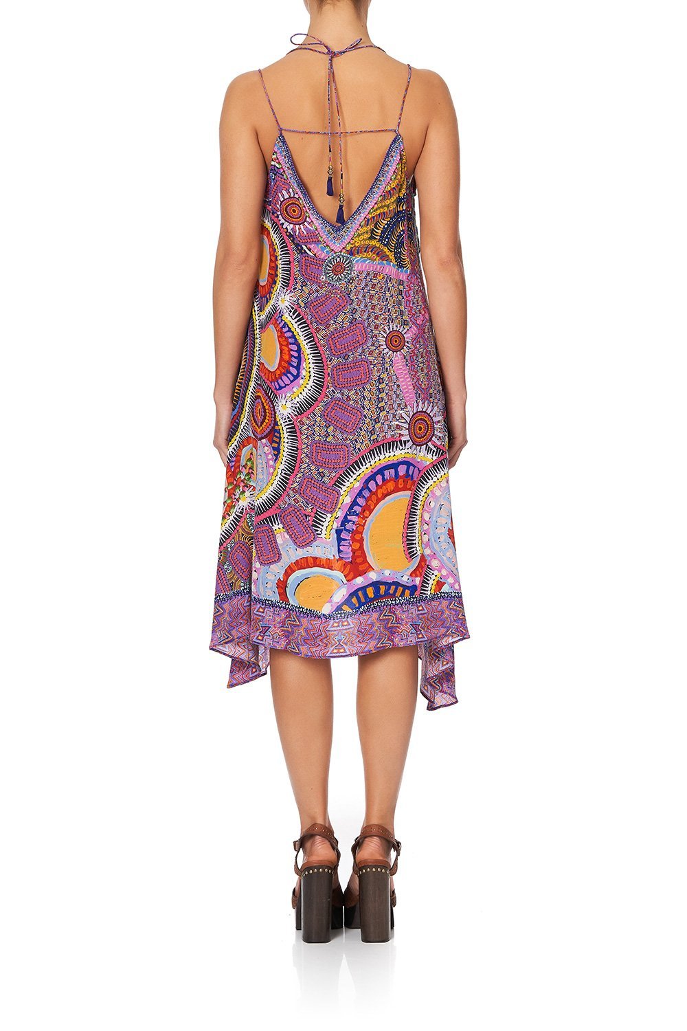 V-NECK STRAPPY FLARE DRESS WARLU DREAMING