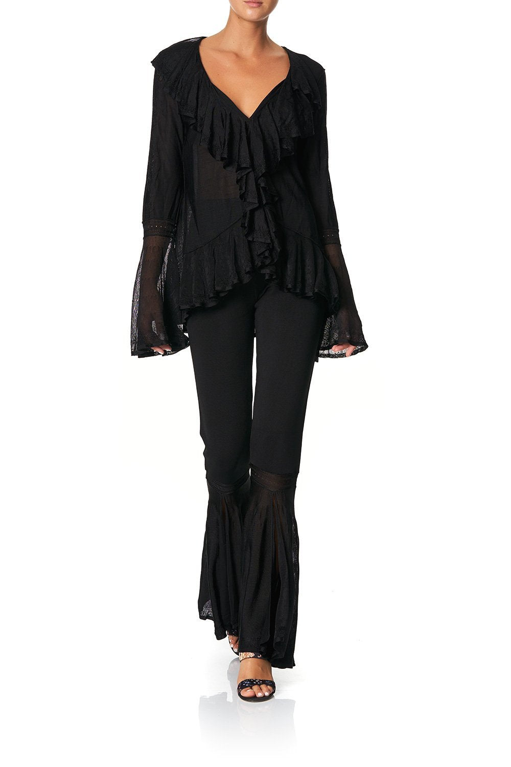 CAMILLA WATERFALL POINTELLE CARDI HAUTE PROVINCIAL