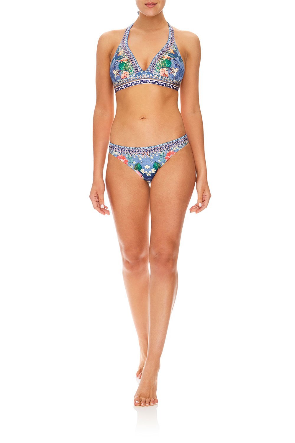 CAMILLA FARAWAY FLORALS WIDE BAND HALTER