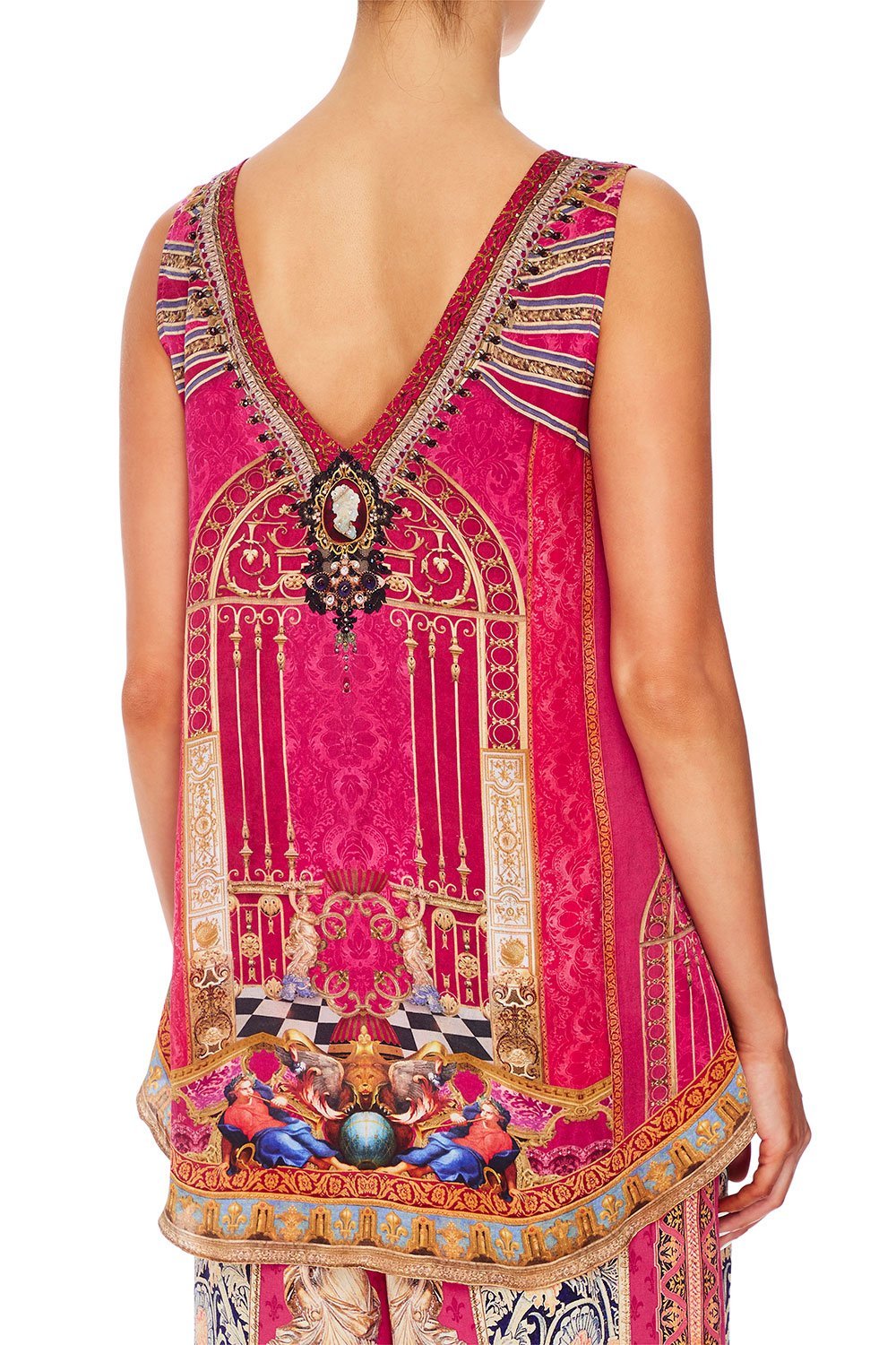 CAMILLA WIDE STRAP U-RING TOP LOUNGE HOUR