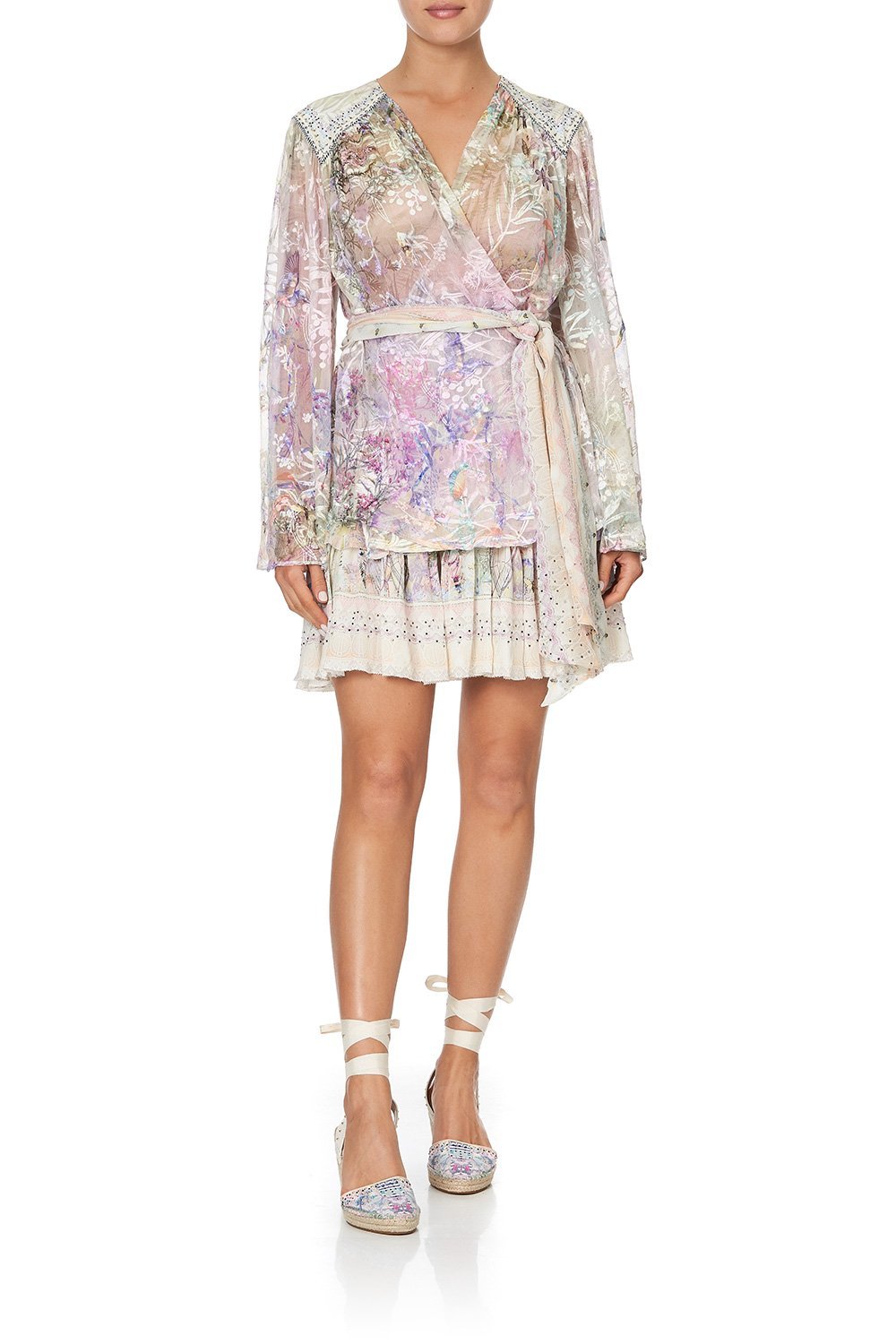 WRAP BLOUSE WITH YOKE MERMAID MILLA