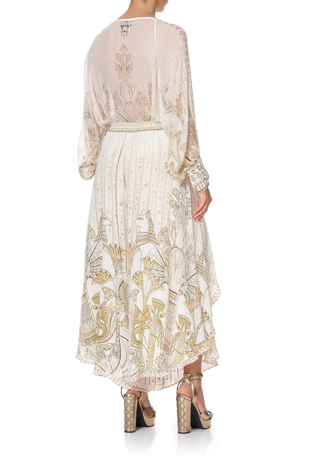 WRAP FRONT SHAPED HEM PANT THE QUEENS CHAMBER