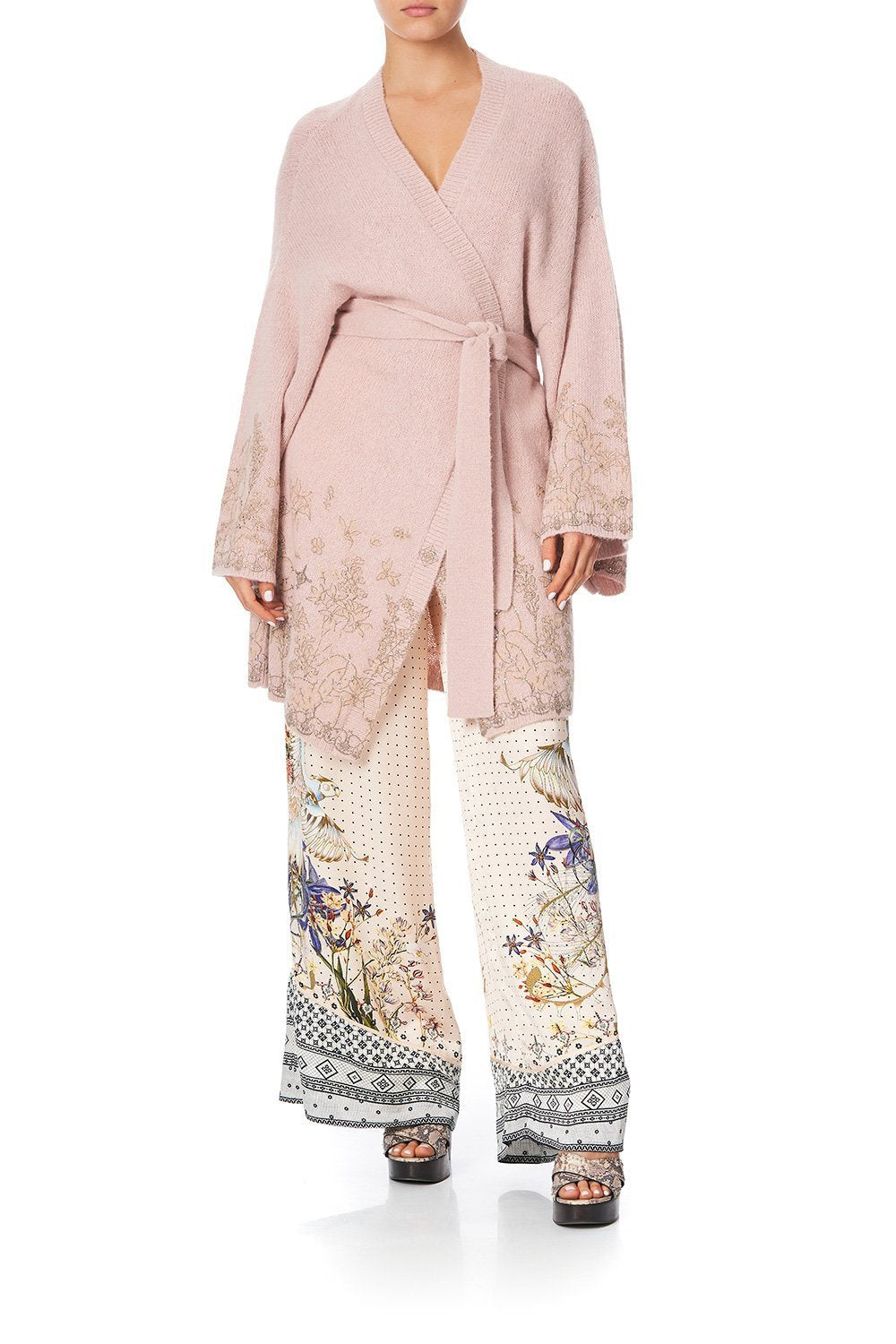 WRAP KNIT WITH KIMONO SLEEVE KINDRED SKIES
