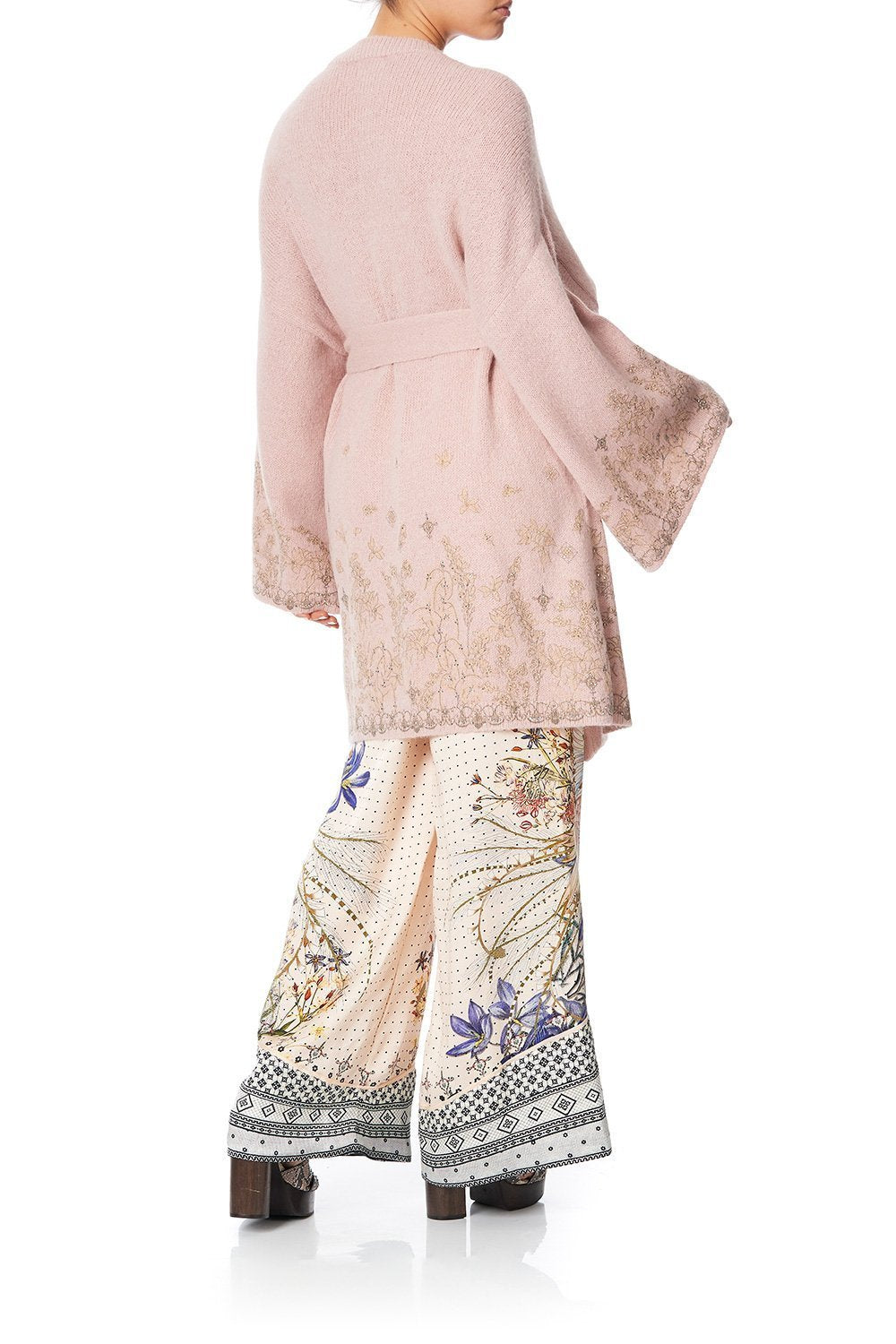 WRAP KNIT WITH KIMONO SLEEVE KINDRED SKIES