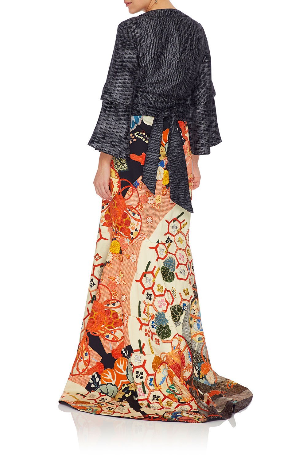 CAMILLA WRAP SKIRT WITH FRONT TUCKS KISSING THE SUN
