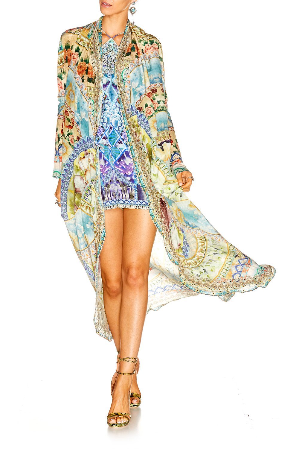 SIGN OF PEACE LONG CASUAL JACKET W POCKETS