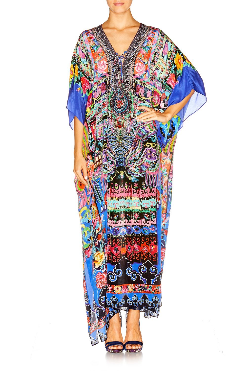 PRETTY PRECESSION LONG LACE UP KAFTAN