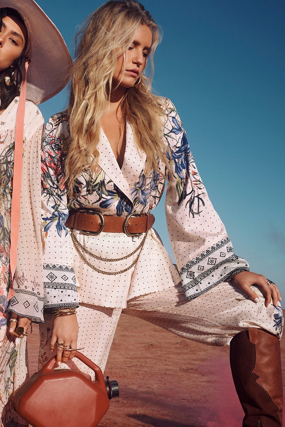 SHAPED YOKE PAJAMA JACKET KINDRED SKIES