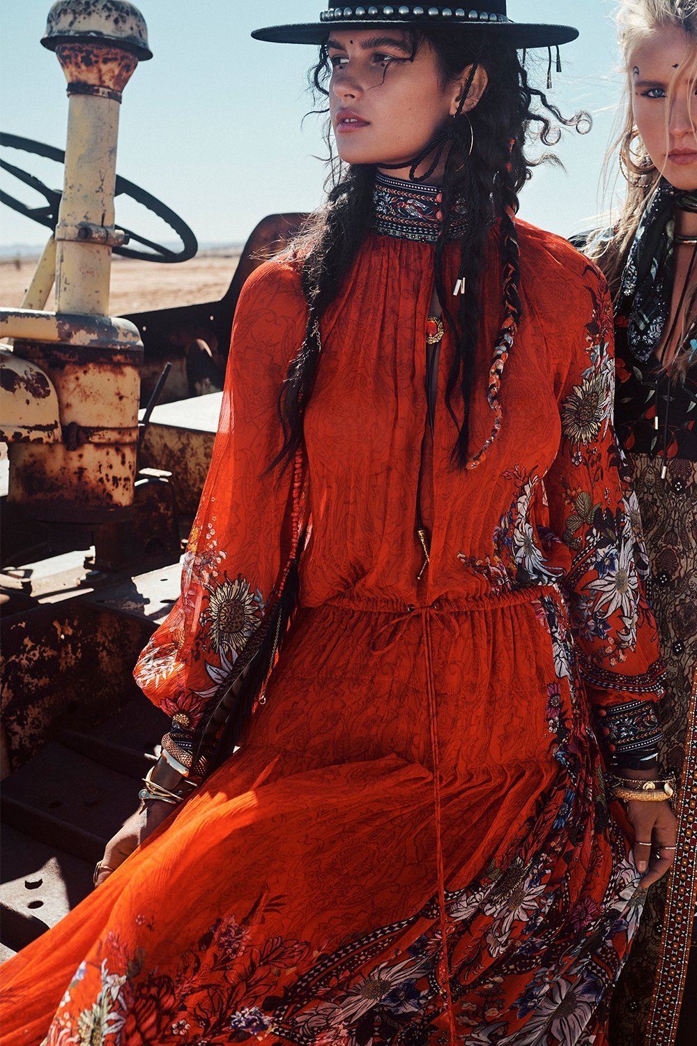 LONG SLEEVE DRESS WITH COLLAR WONDERING WARATAH