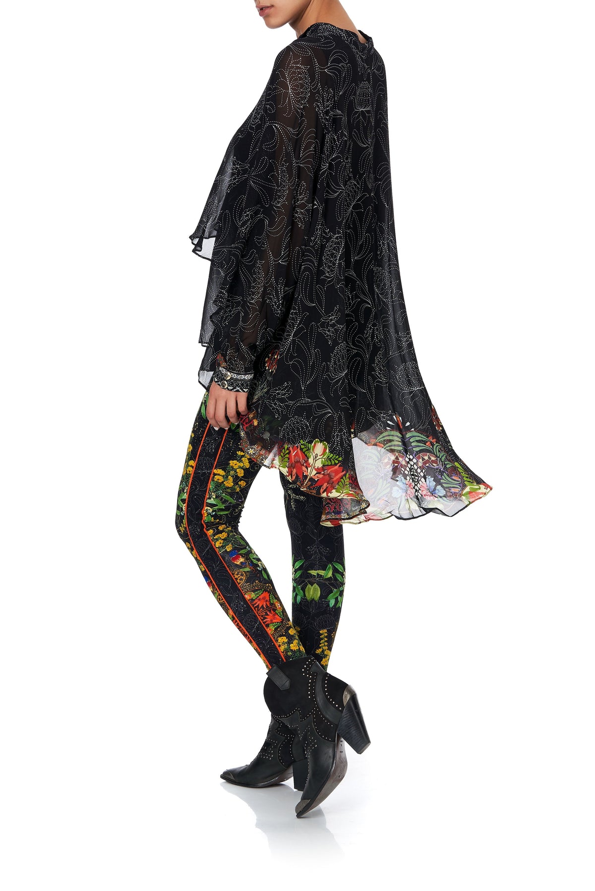 DRAPED BUTTON FRONT BLOUSE BLACKHEATH BETTY