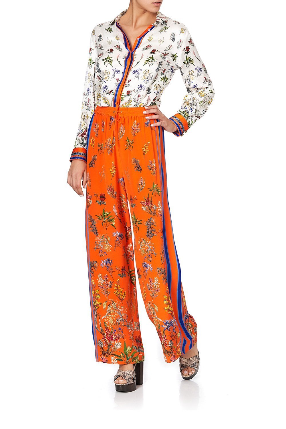 DRAWSTRING PANT WITH SIDE PANEL GONE COAST