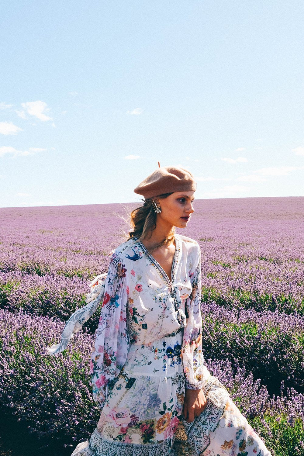 PEASANT BLOUSE WITH FRONT LACING JARDIN POSTCARDS