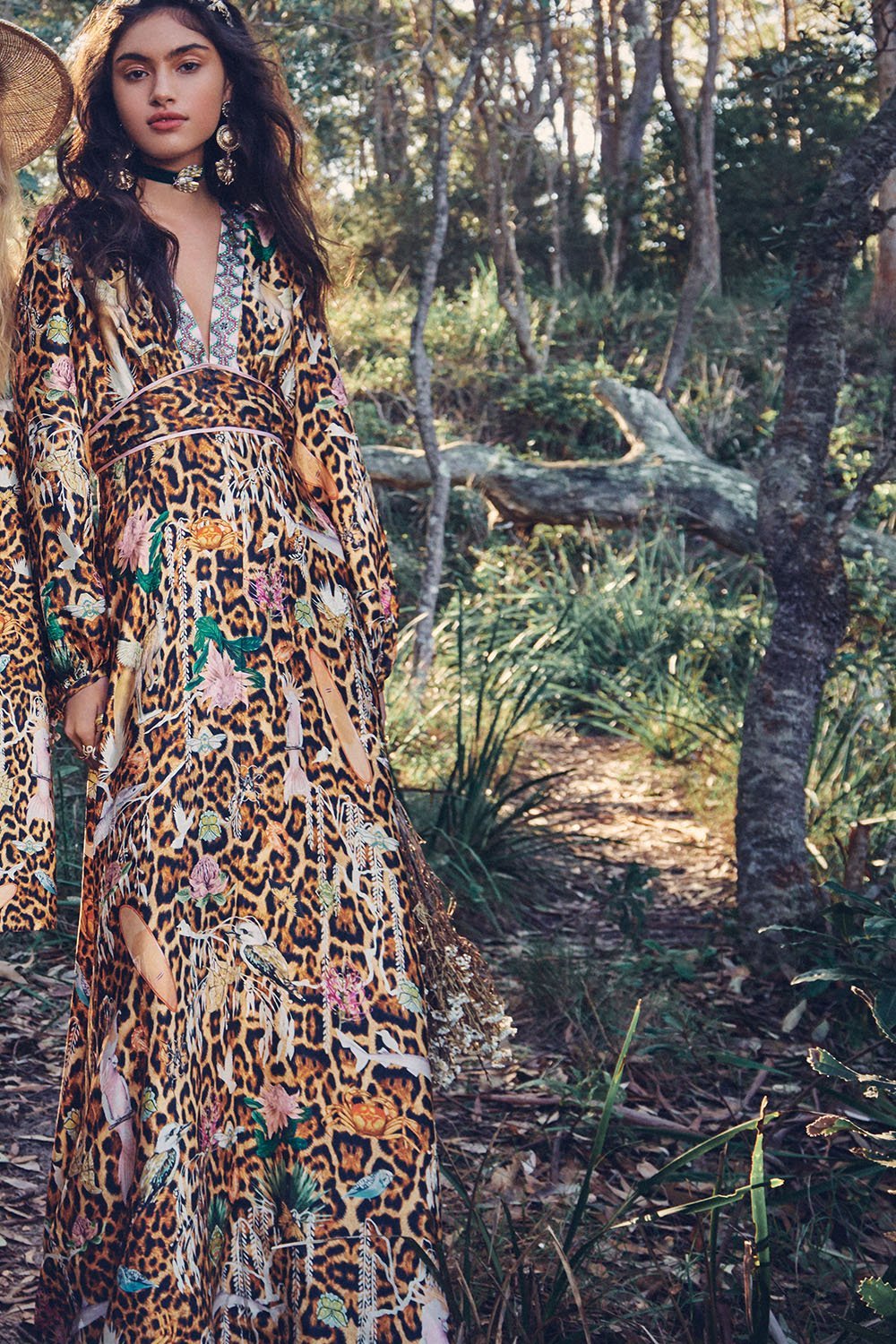 PRINTED LANTERN SLEEVE DRESS FEUNA ELECTRO