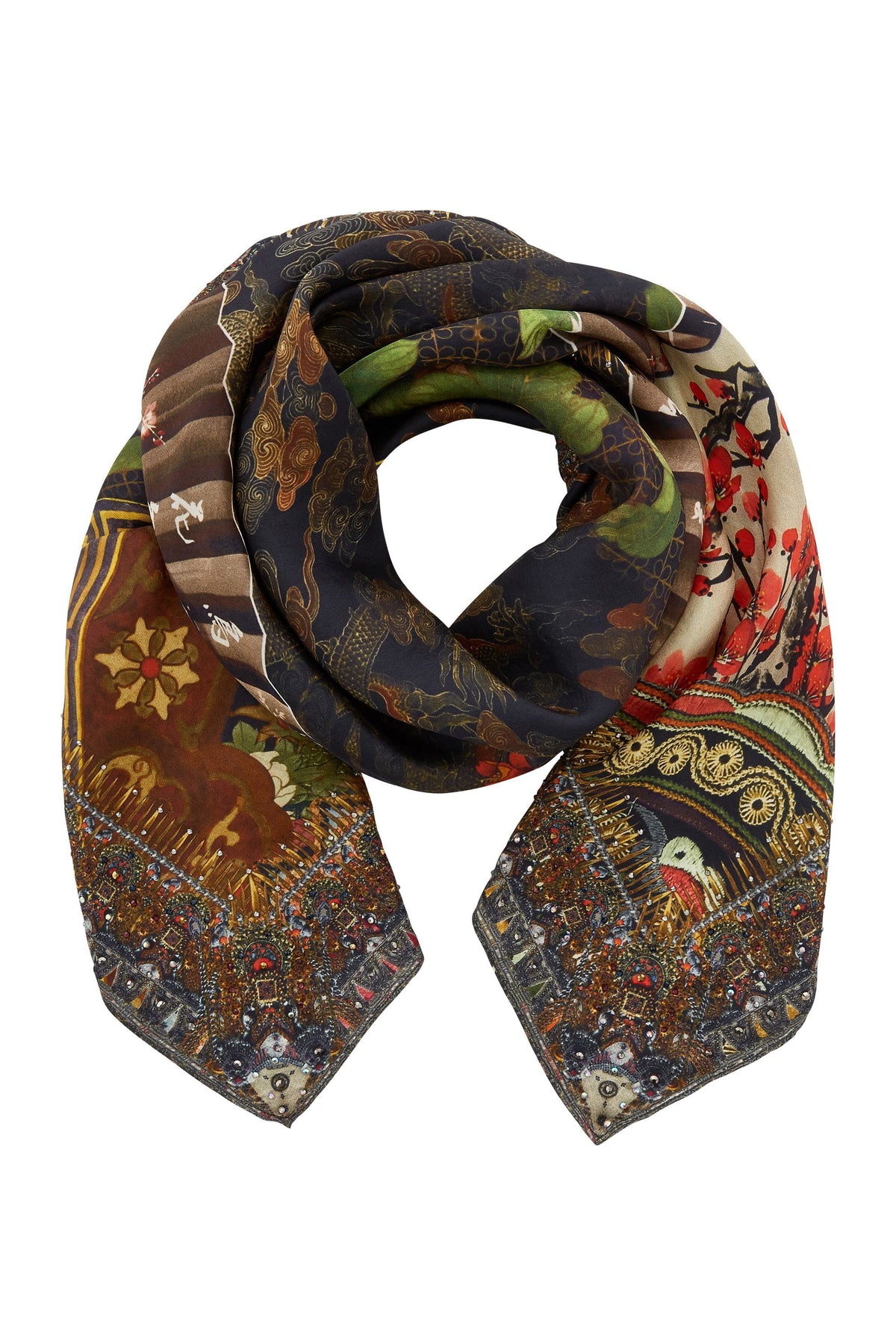 GATHERING DUSK LARGE SQUARE SCARF