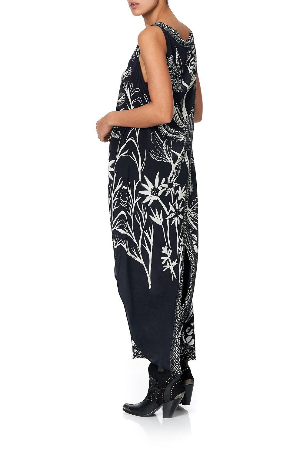 HIGH LOW CROSS OVERLAY TOP BOTANICAL BANDITS