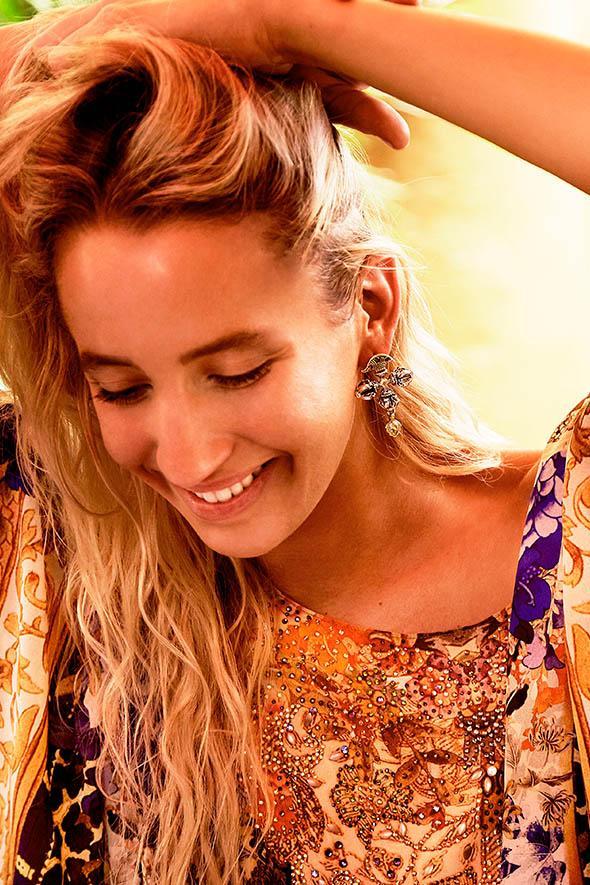 RING OF ROSES DROP STUD EARRINGS