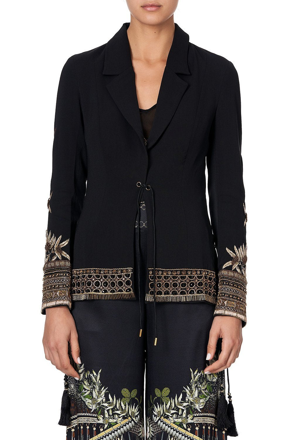 JACKET WITH LACE UP SIDE PANELS BOTANICAL CHRONICLES