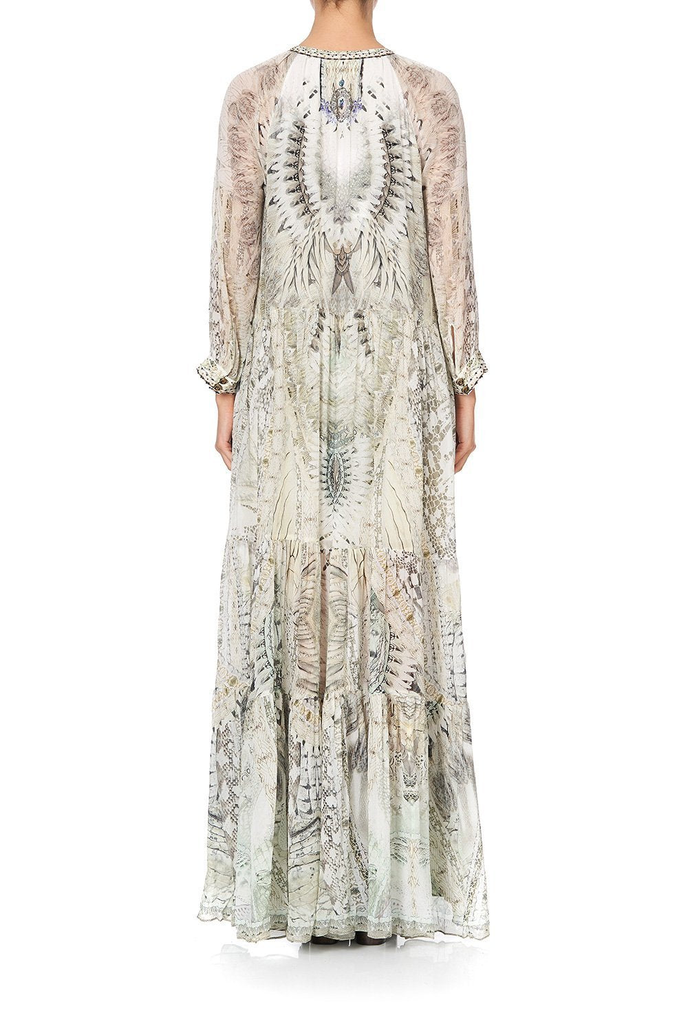 LONG GATHERED PANEL DRESS DAINTREE DREAMING