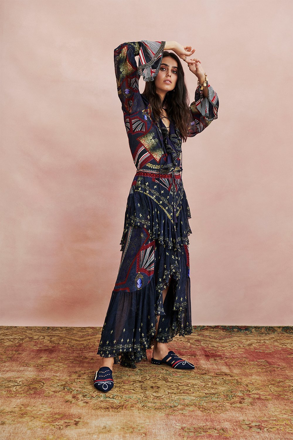 MAXI SKIRT WITH DOUBLE FRILL THIS CHARMING WOMAN