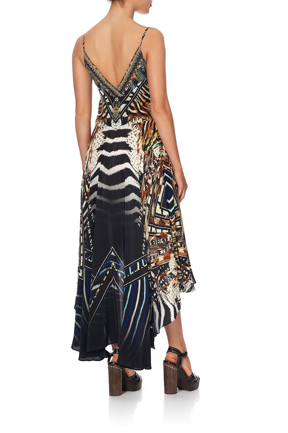 TIE DETAIL HIGH LOW DRESS LOST PARADISE