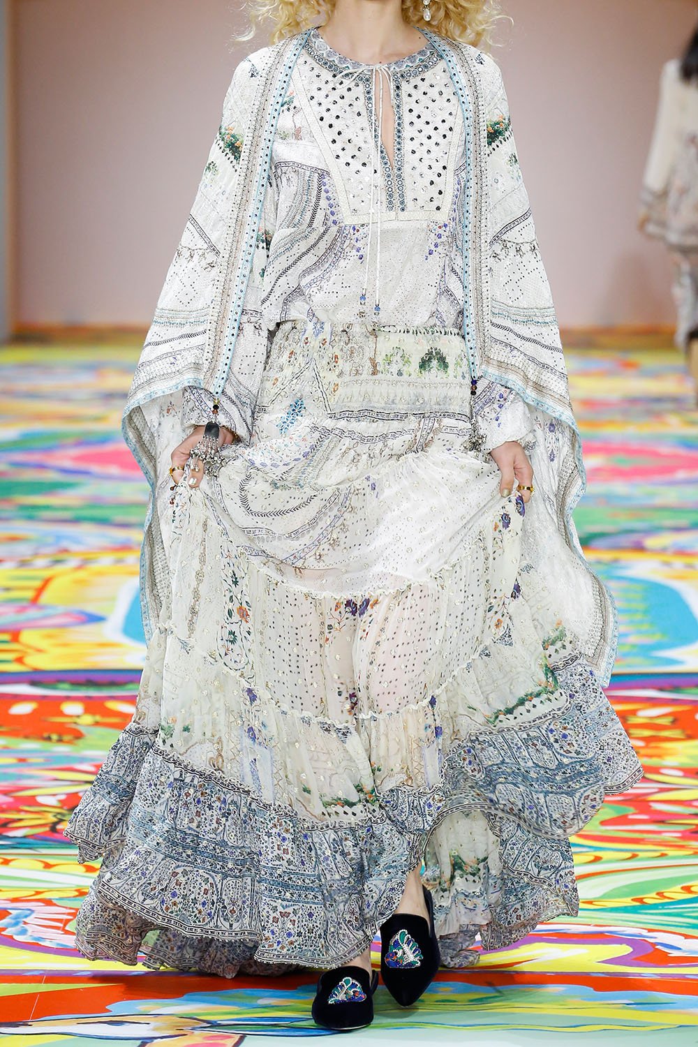 BREAKFAST WITH SILVIA TIERED MAXI SKIRT