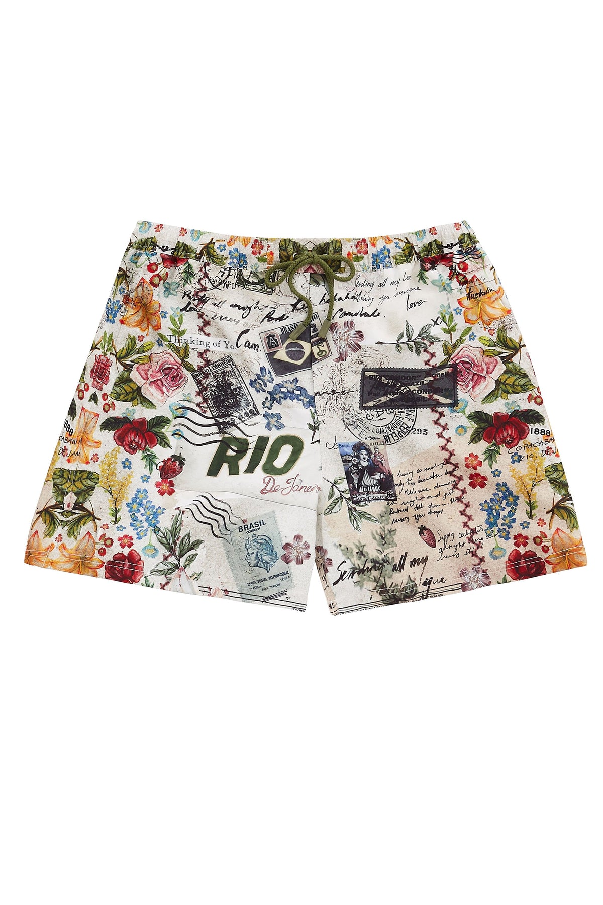 MEMORY LANE MENS ELASTIC WAIST BOARDSHORT
