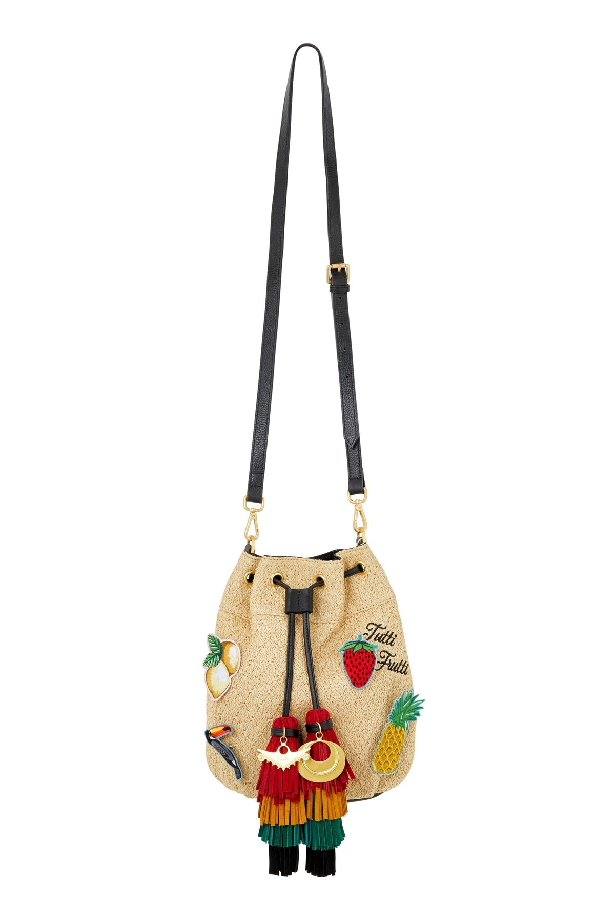 NATURAL DRAWSTRING BUCKET BAG