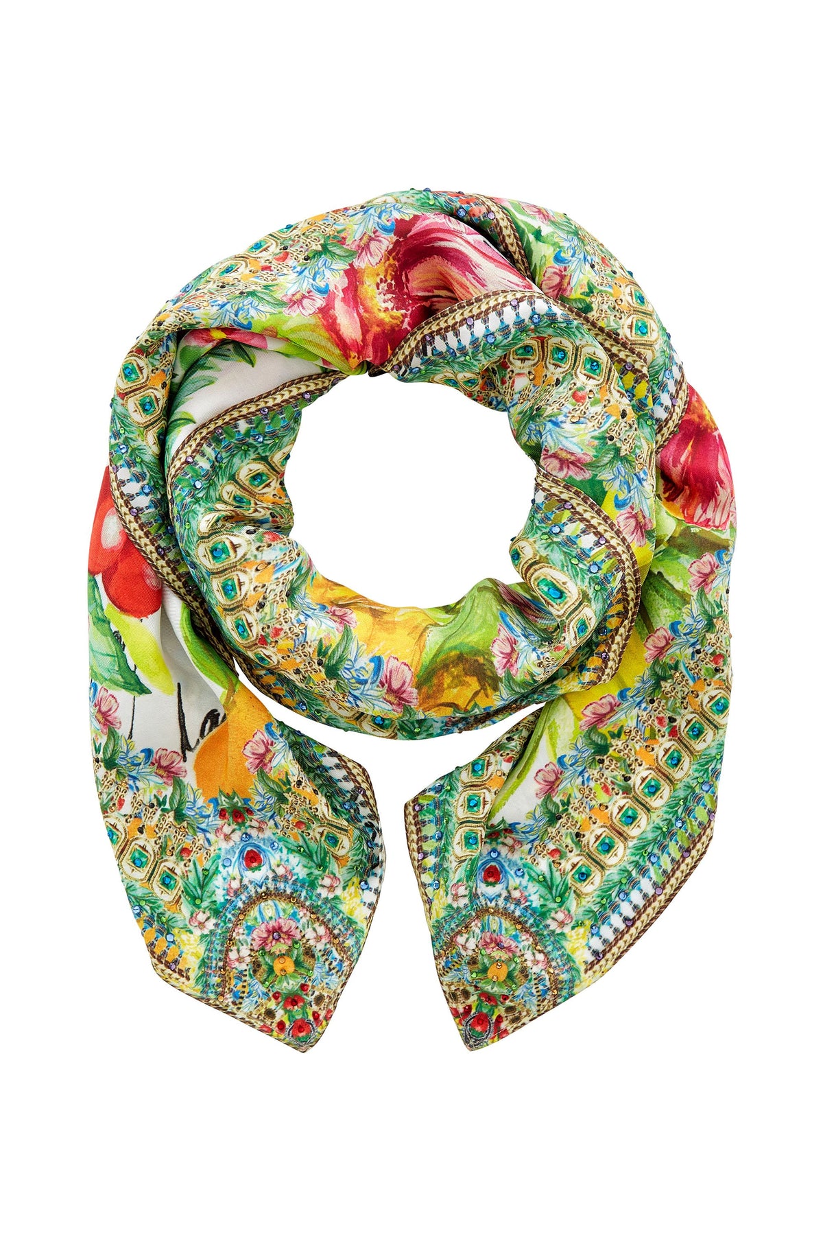 THERES NO PLACE LIKE RIO LARGE SQUARE SCARF