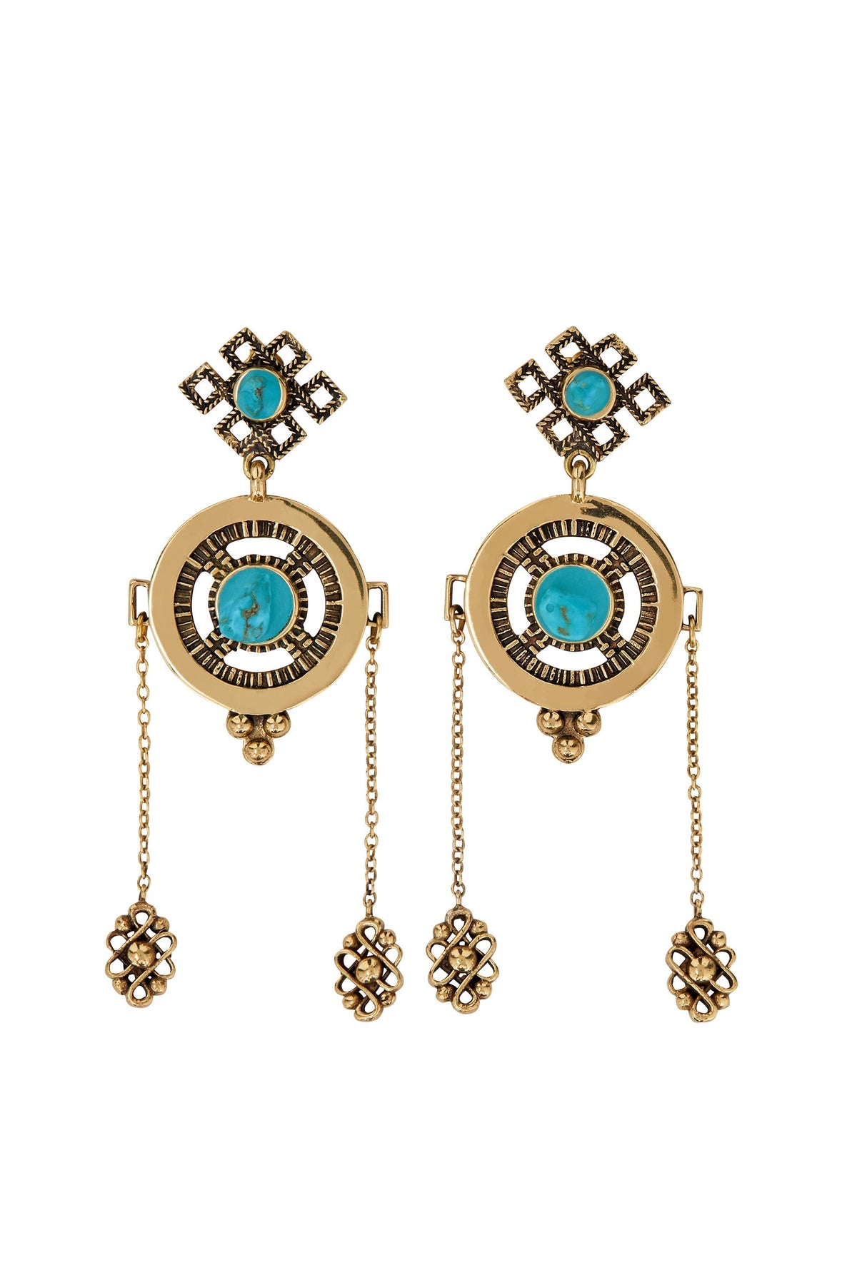 PHOENIX RISE DISK EARRINGS