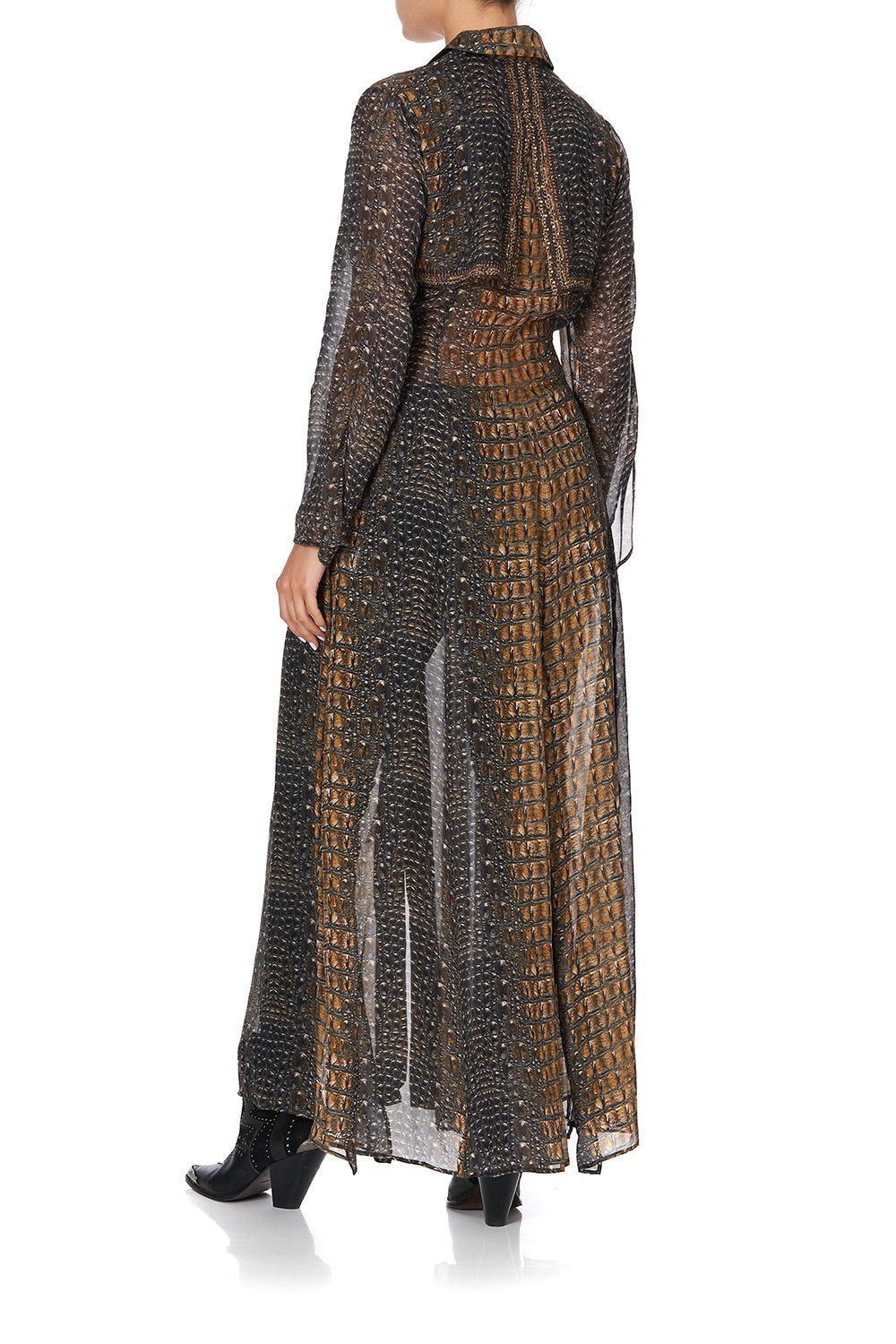 PRINTED TRENCH CROCODILE ROCK