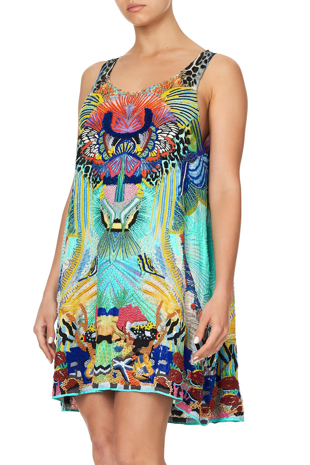 ROUND NECK A-LINE DRESS REEF WARRIOR