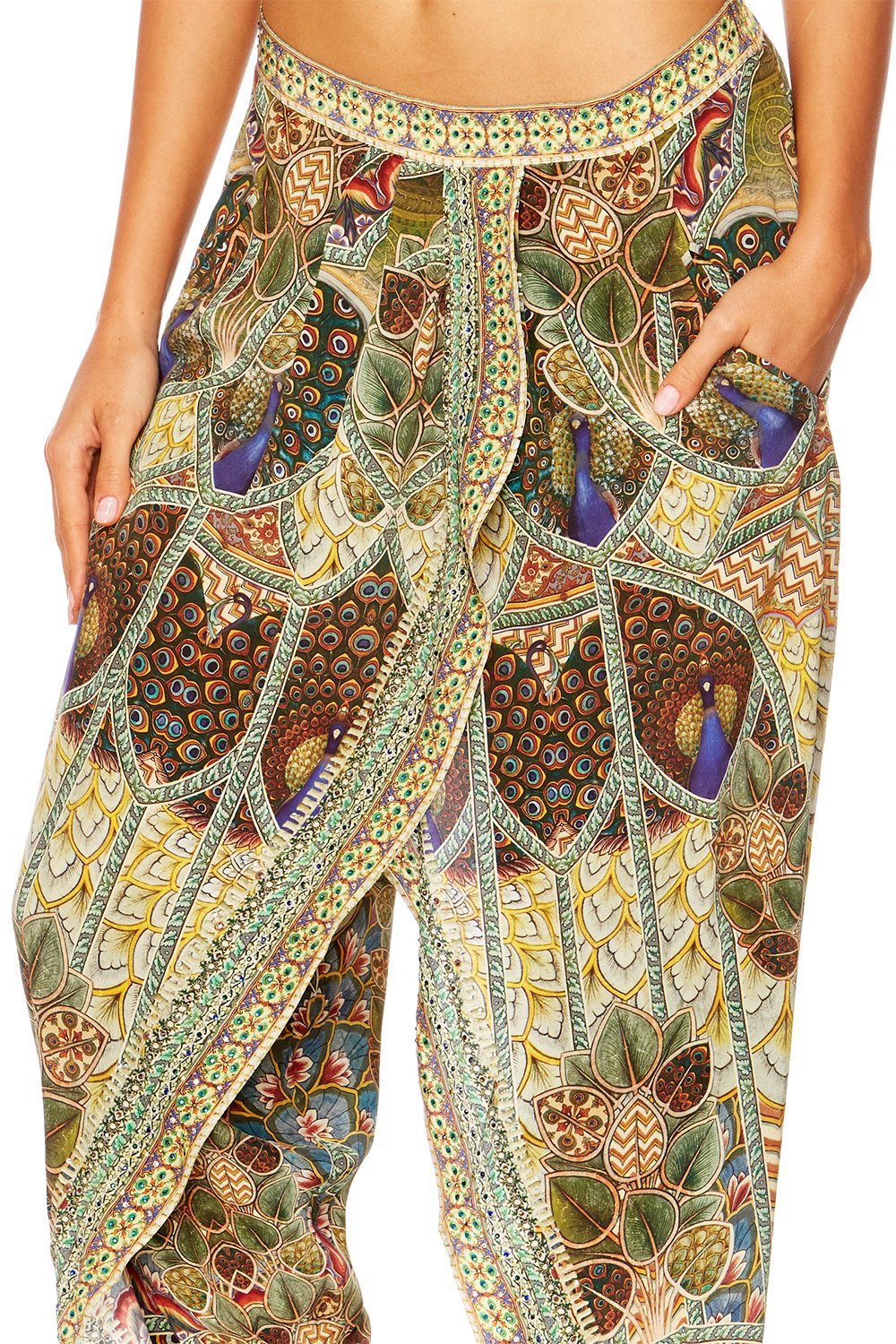 ECHOES OF ENCHANTMENT WRAP FRONT TROUSER