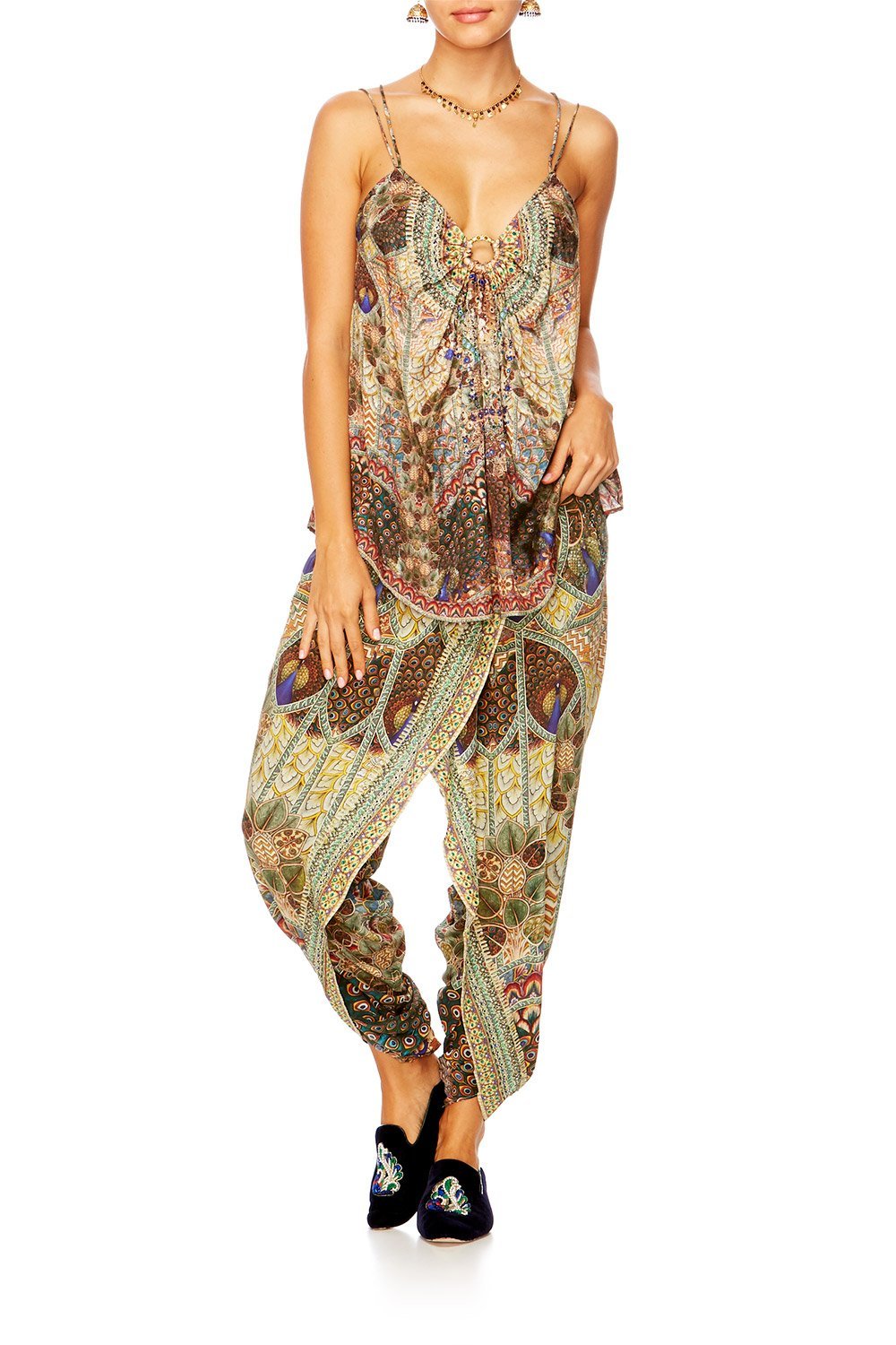 ECHOES OF ENCHANTMENT WRAP FRONT TROUSER