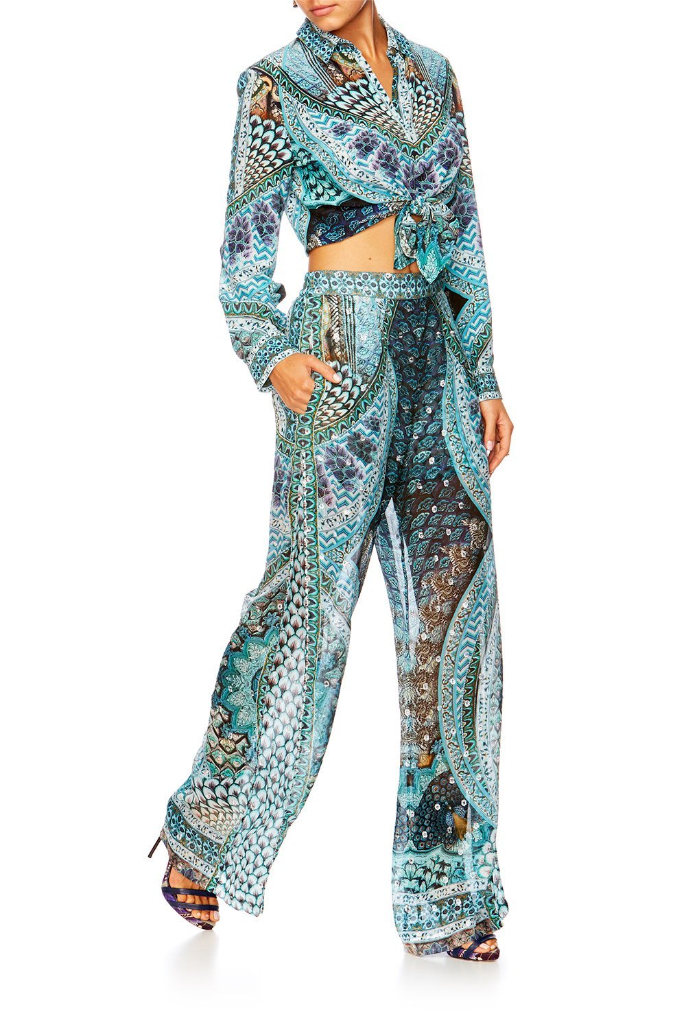 TURN ON THE CHARM PANTS WITH SIDE SPLIT