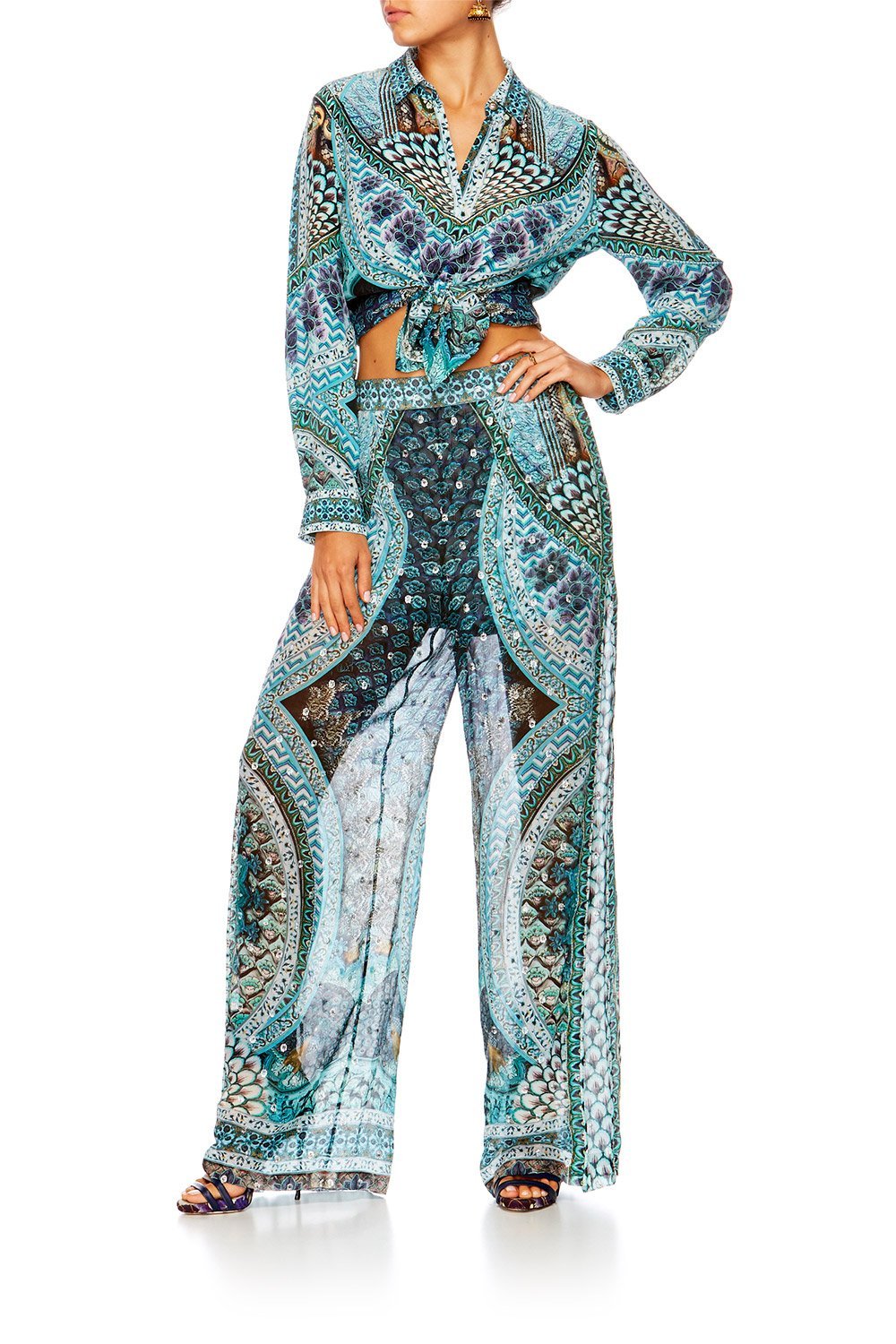 TURN ON THE CHARM PANTS WITH SIDE SPLIT