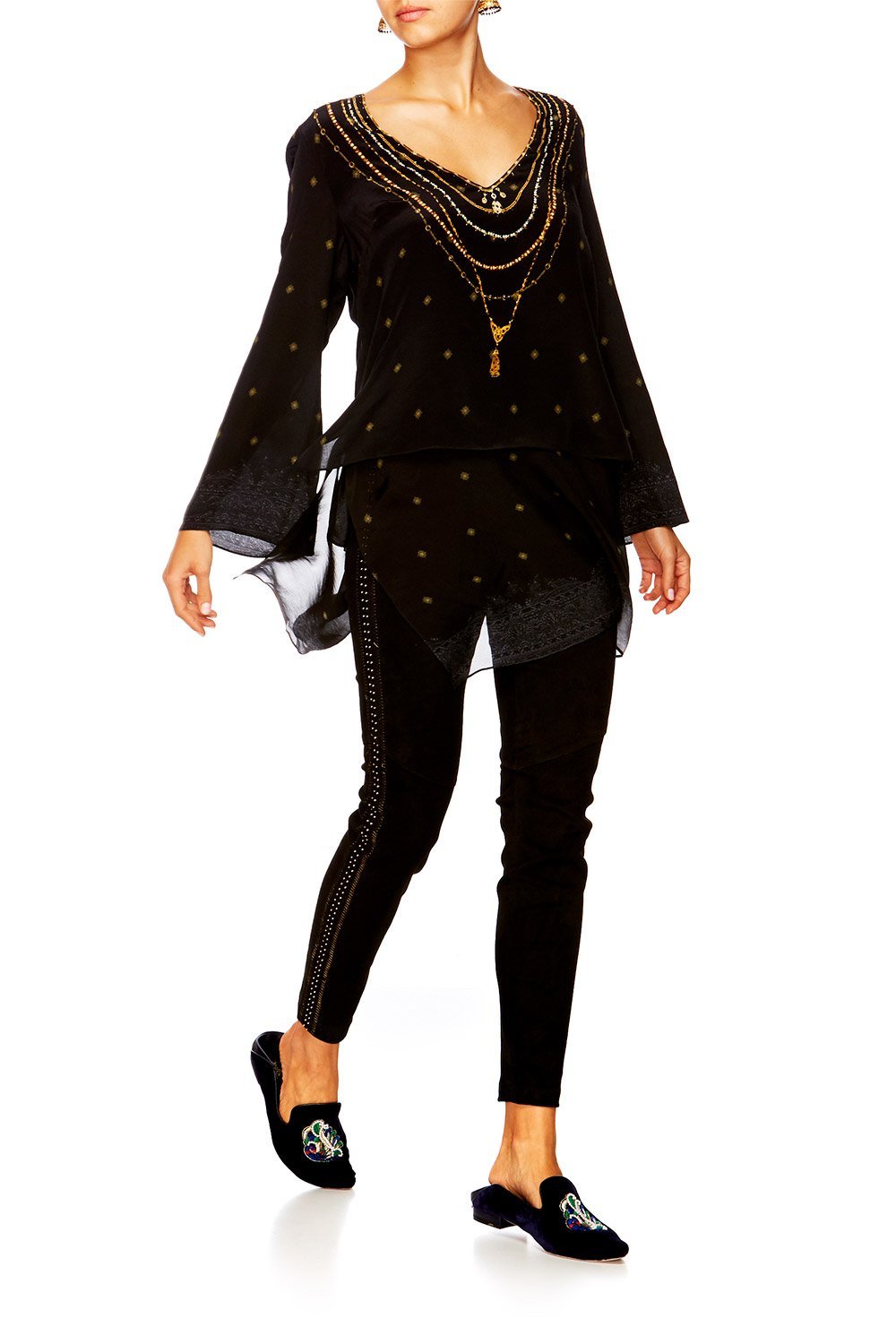 CHAMBER OF REFLECTIONS STRETCH LEATHER LEGGINGS