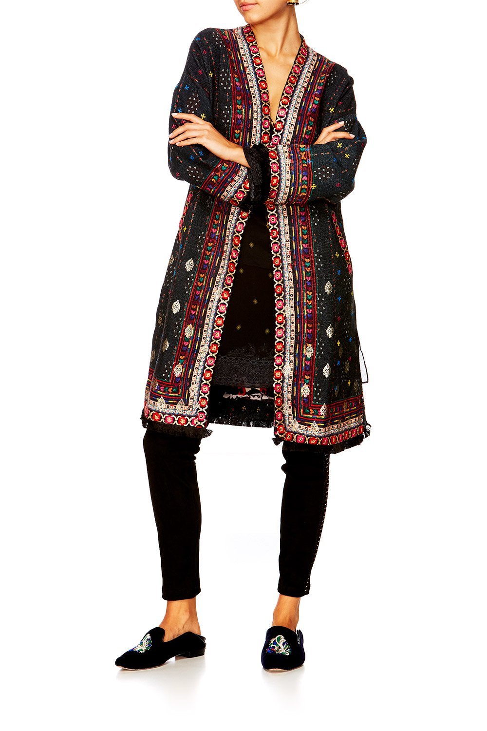 SONGS ON THE LAWN LONG COAT W SPLITS