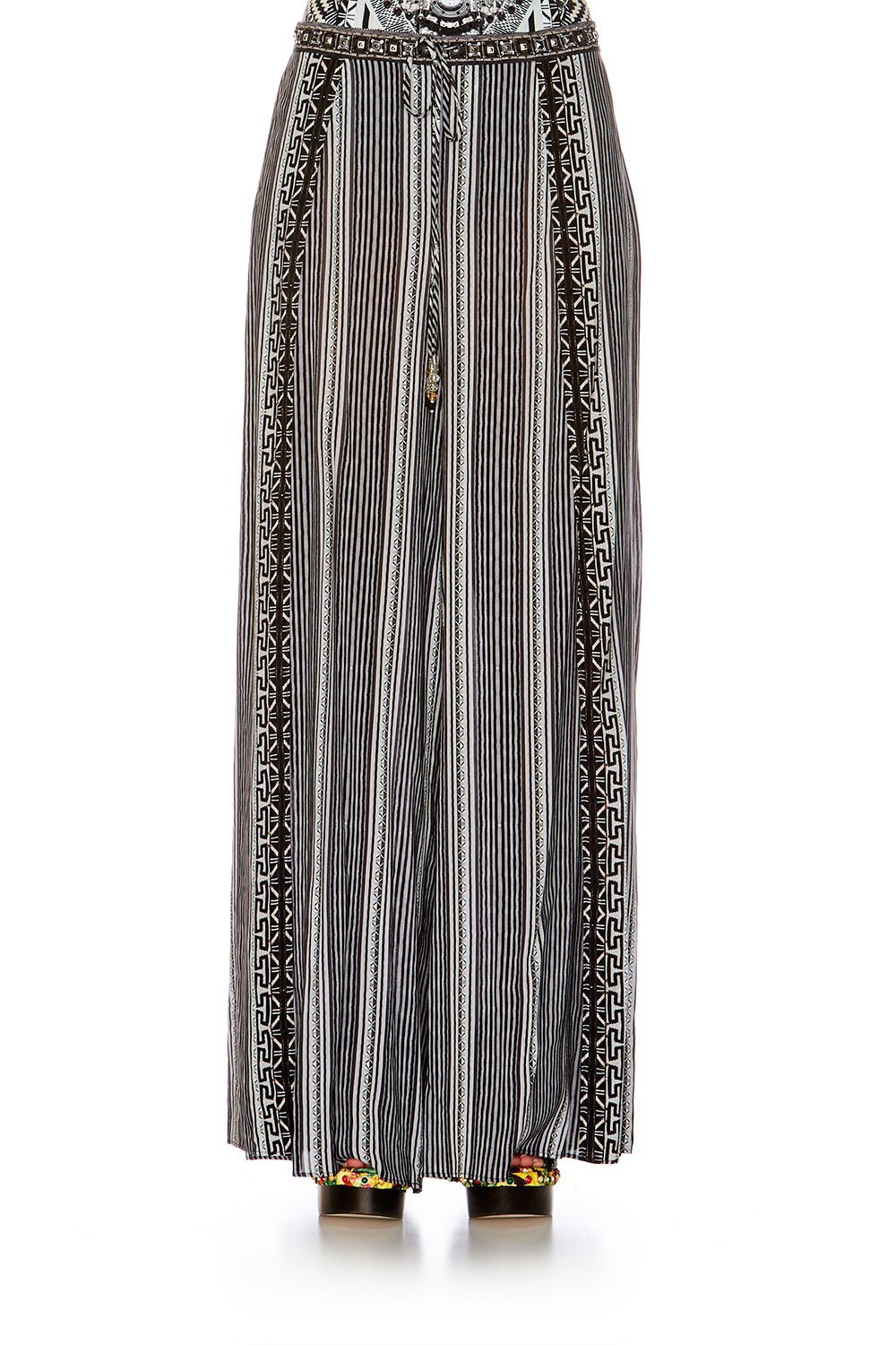 TRIBAL THEORY SPLIT PANT W DRAWSTRING WAIST