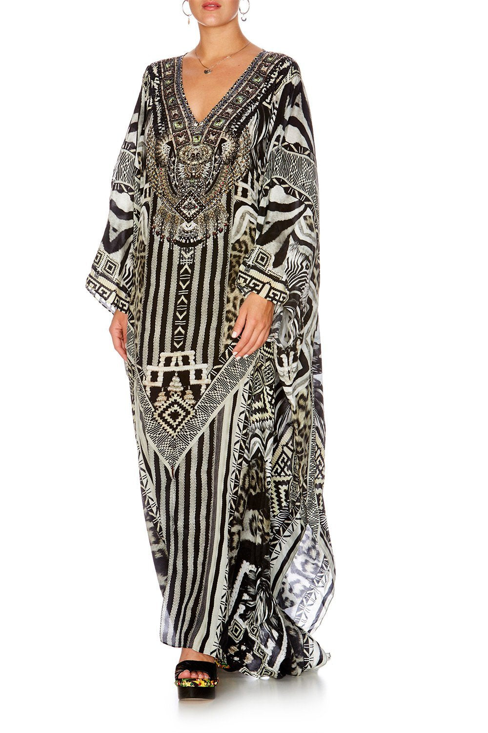 TRIBAL THEORY SPLIT FRONT & SLEEVE KAFTAN