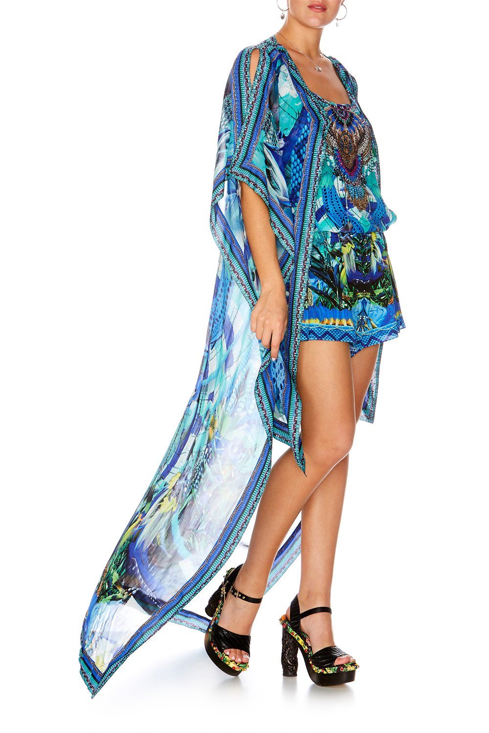 AMAZON AZURE SHOESTRING STRAP PLAYSUIT