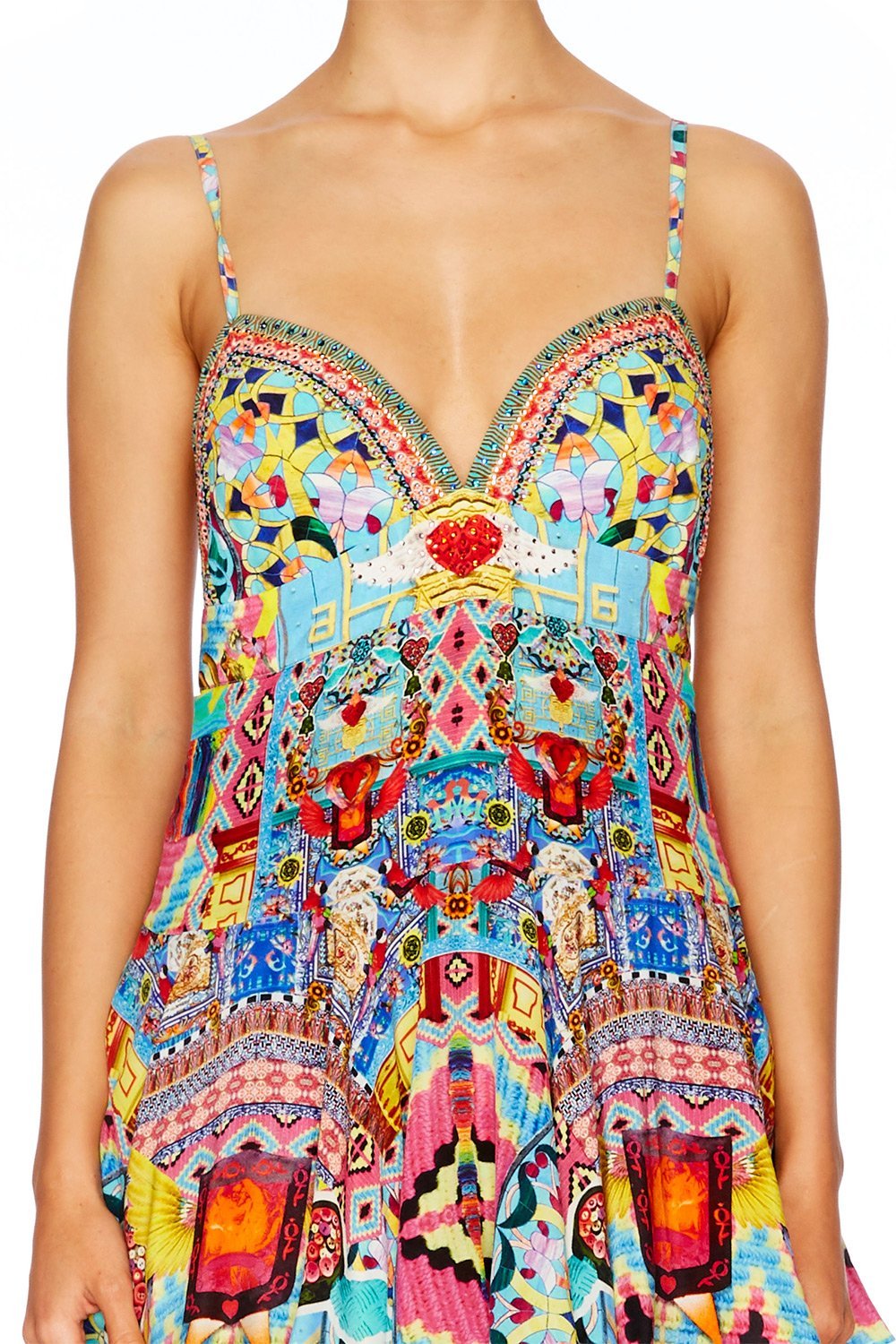 CLOSE TO MY HEART GATHERED TIERED DRESS