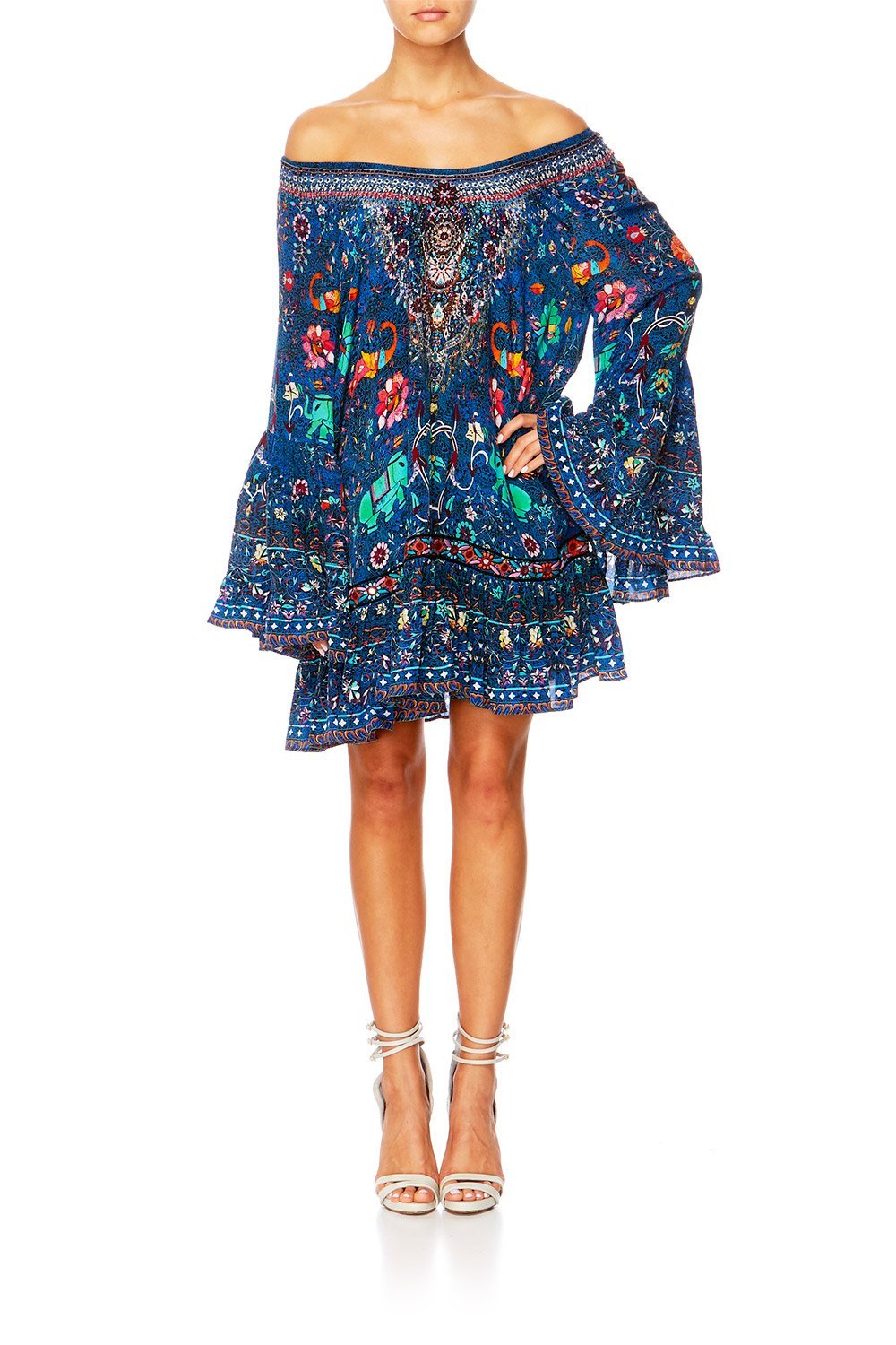 KINDNESS KALEIDOSCOPE A LINE FRILL DRESS