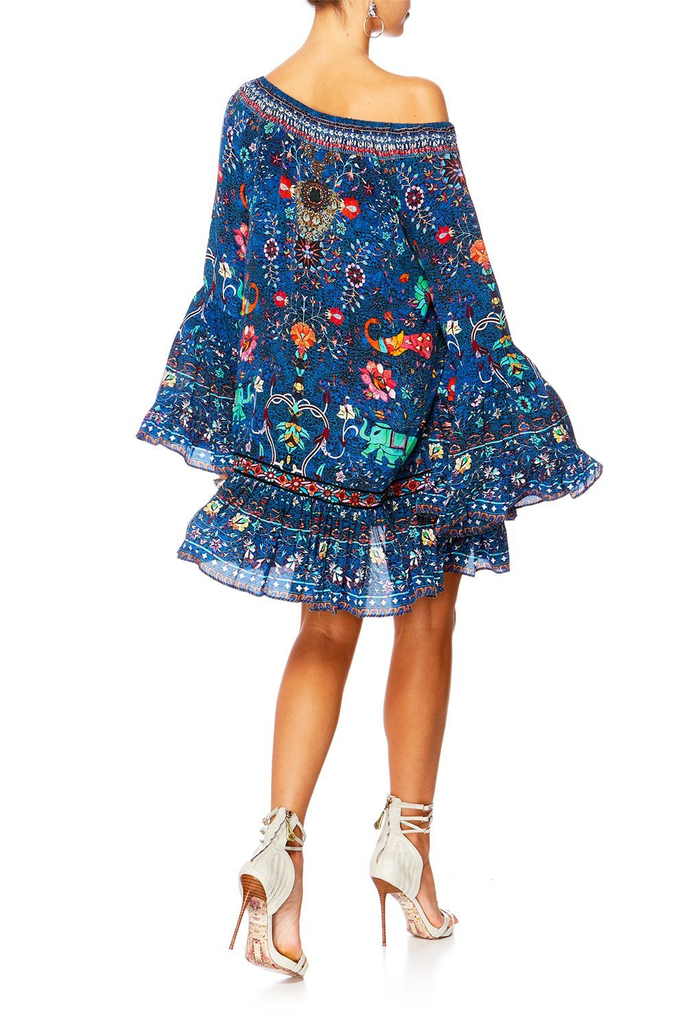 KINDNESS KALEIDOSCOPE A LINE FRILL DRESS