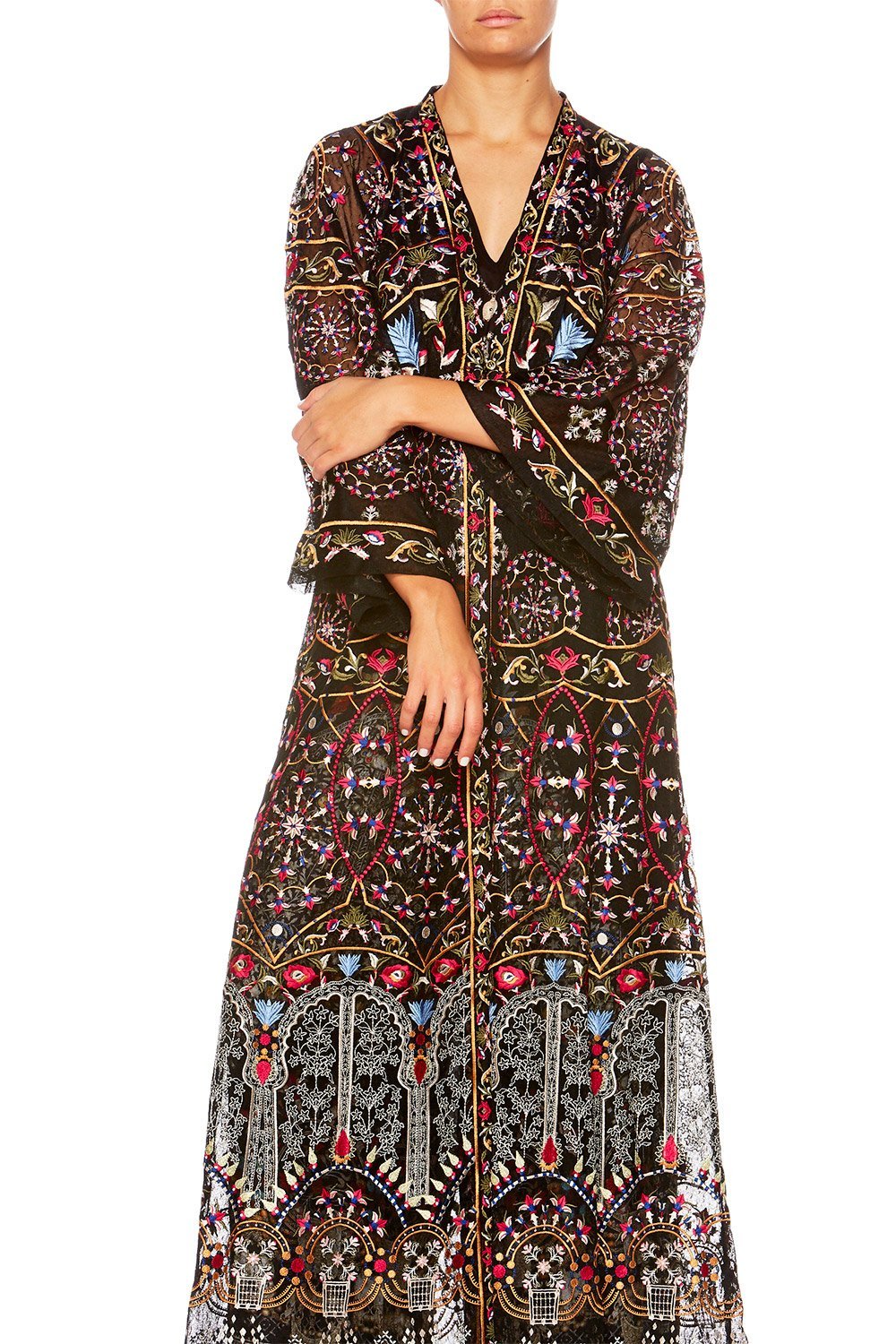 CHAMBER OF REFLECTIONS MESH ROBE W ELASTIC WAIST BACK